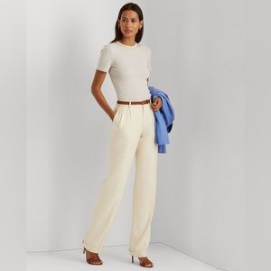 Lauren Ralph Lauren Linen Twill Pleated Pants